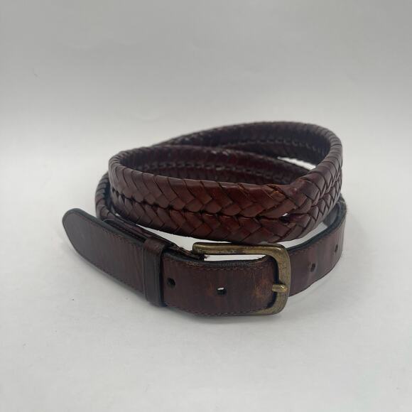 COACH Belt Size 36" Braided Leather Brown Business Office Classic *Damaged* - Picture 16 of 16